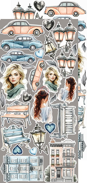 Craft O`Clock Nighttime Chill  Mix Sett med 18 stk Klippeark