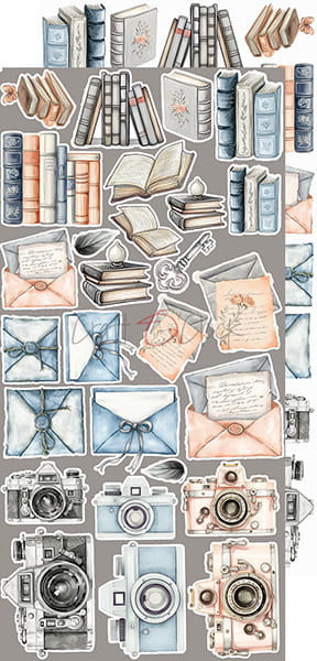 Craft O`Clock Nighttime Chill  Mix Sett med 18 stk Klippeark