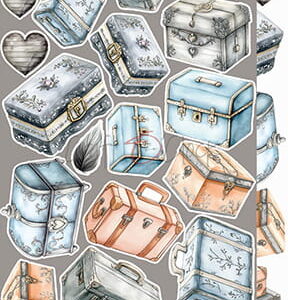 Craft O`Clock Nighttime Chill  Mix Sett med 18 stk Klippeark - Bilde 14