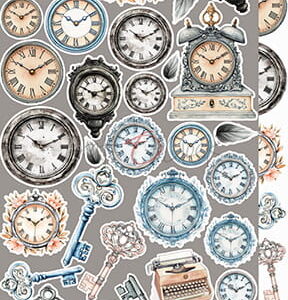 Craft O`Clock Nighttime Chill  Mix Sett med 18 stk Klippeark - Bilde 15