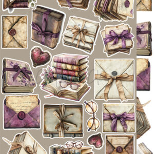 Craft O`Clock Plum & Caramel Mix Sett med 18 stk Klippeark - Bilde 4