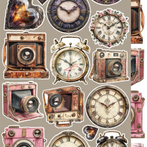 Craft O`Clock Plum & Caramel Mix Sett med 18 stk Klippeark - Bilde 6