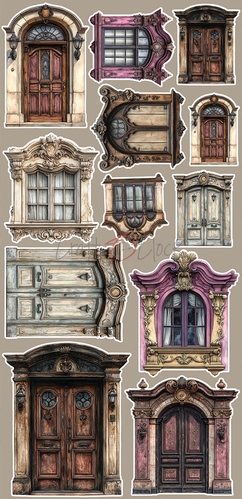 Craft O`Clock Plum & Caramel Mix Sett med 18 stk Klippeark