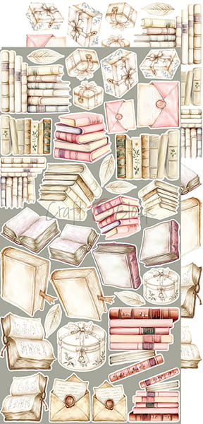 Craft O`Clock Rose Emotions Mix Sett med 18 stk Klippeark