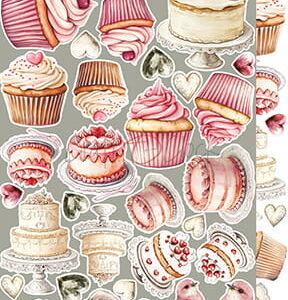 Craft O`Clock Rose Emotions Mix Sett med 18 stk Klippeark - Bilde 12