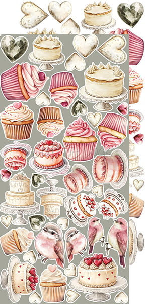 Craft O`Clock Rose Emotions Mix Sett med 18 stk Klippeark