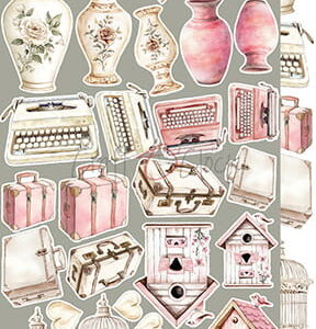 Craft O`Clock Rose Emotions Mix Sett med 18 stk Klippeark - Bilde 14