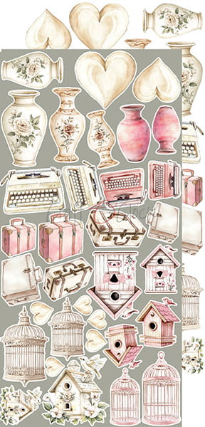 Craft O`Clock Rose Emotions Mix Sett med 18 stk Klippeark