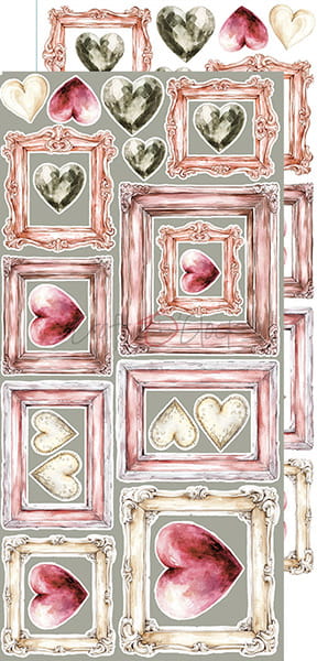 Craft O`Clock Rose Emotions Mix Sett med 18 stk Klippeark