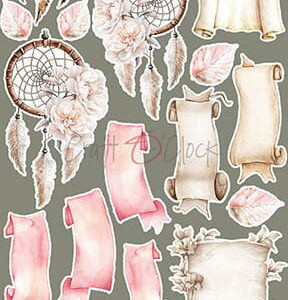 Craft O`Clock Rose Emotions Mix Sett med 18 stk Klippeark - Bilde 18