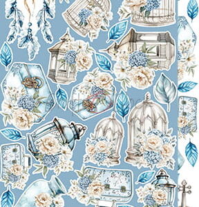 Craft O`Clock Somethings Blue Mix Sett med 18 stk Klippeark - Bilde 2