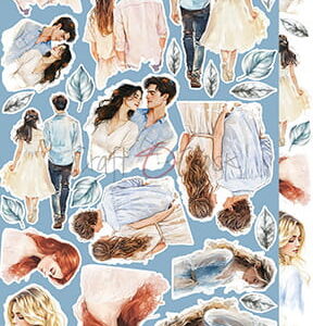 Craft O`Clock Somethings Blue Mix Sett med 18 stk Klippeark - Bilde 3