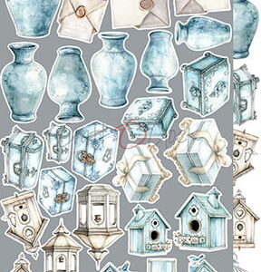 Craft O`Clock Somethings Blue Mix Sett med 18 stk Klippeark - Bilde 4