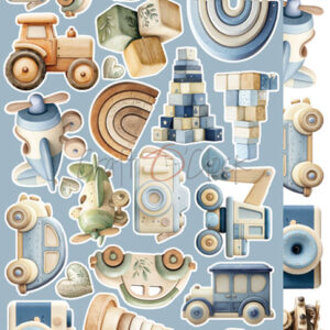 Craft O`Clock Baby Boy Universe Sett med 18 stk Klippeark - Bilde 7