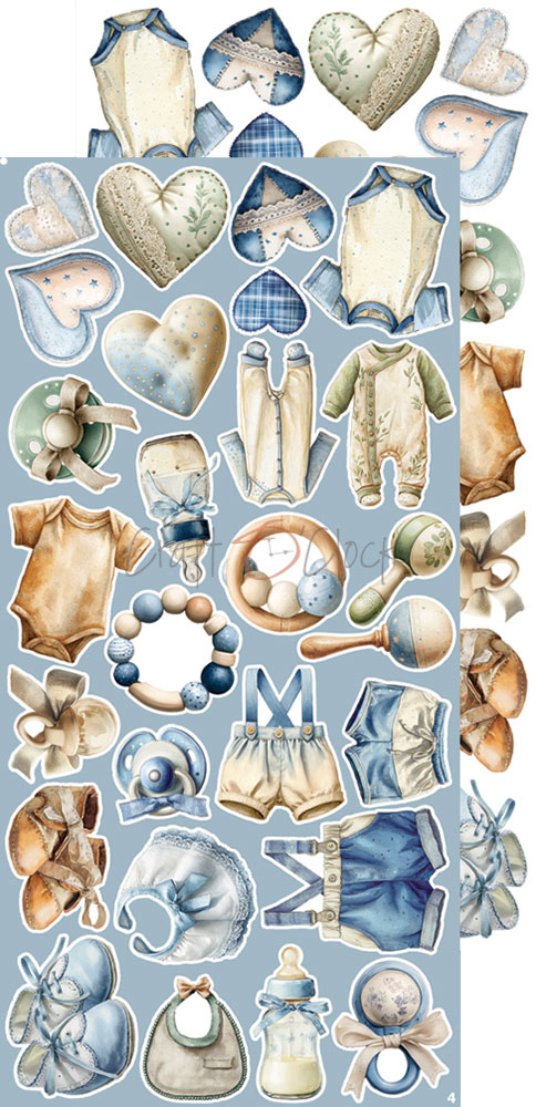 Craft O`Clock Baby Boy Universe Sett med 18 stk Klippeark