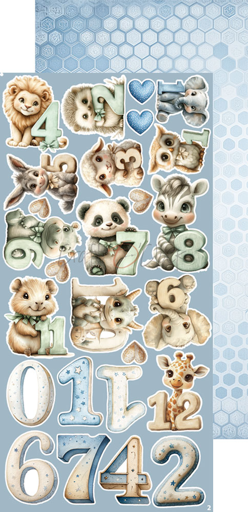 Craft O`Clock Baby Boy Universe Sett med 18 stk Klippeark