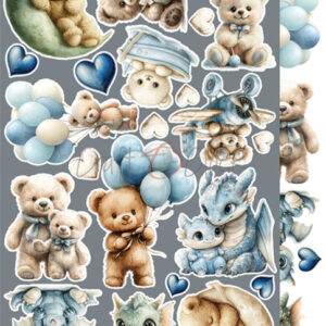 Craft O`Clock Baby Boy Universe Sett med 18 stk Klippeark - Bilde 12