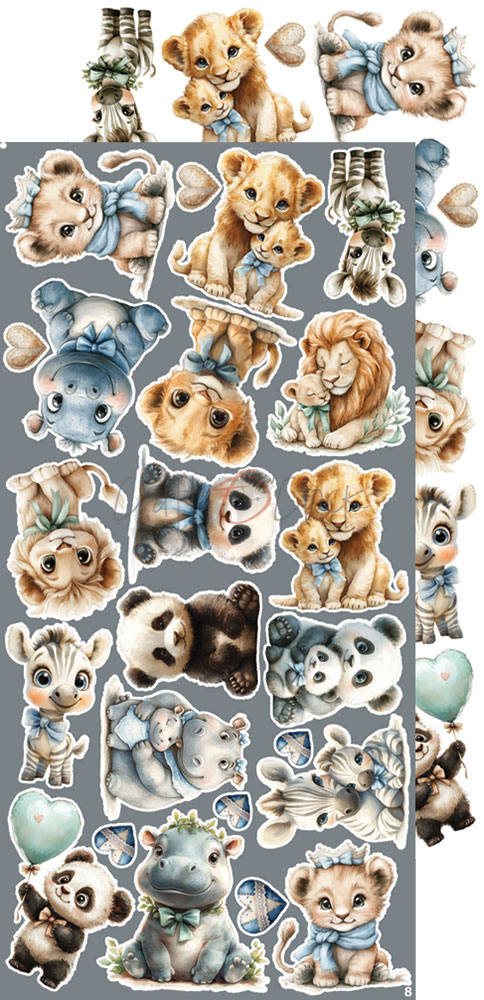 Craft O`Clock Baby Boy Universe Sett med 18 stk Klippeark