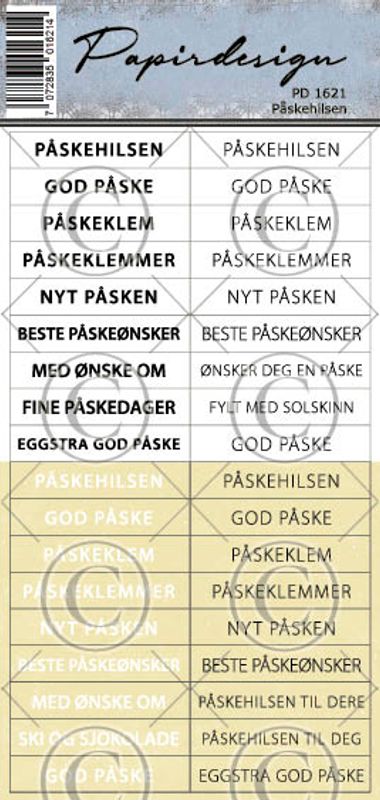 Papirdesign Klistremerker Påskehilsen
