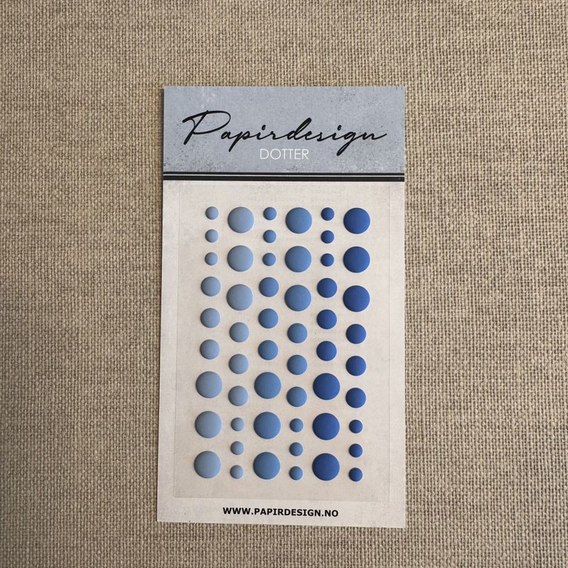 Papirdesign  Dotter Blå - Bilde 1