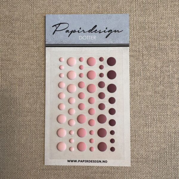 Papirdesign Dotter Rosa Matte
