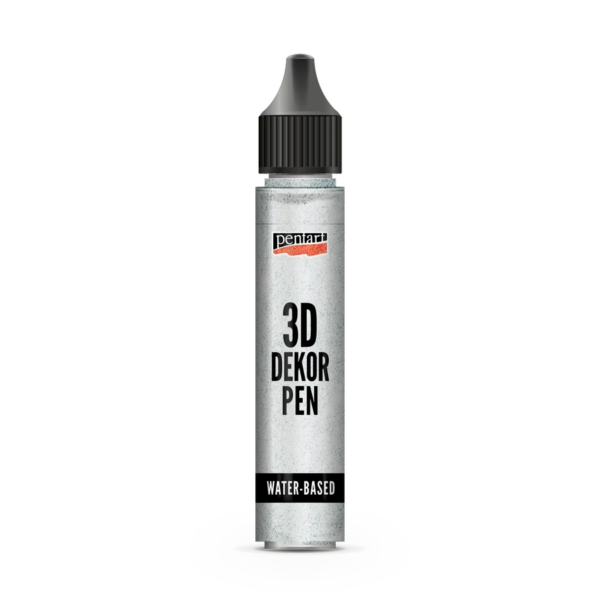 Pentart 3D Decor pen glitter 30 ml - Silver
