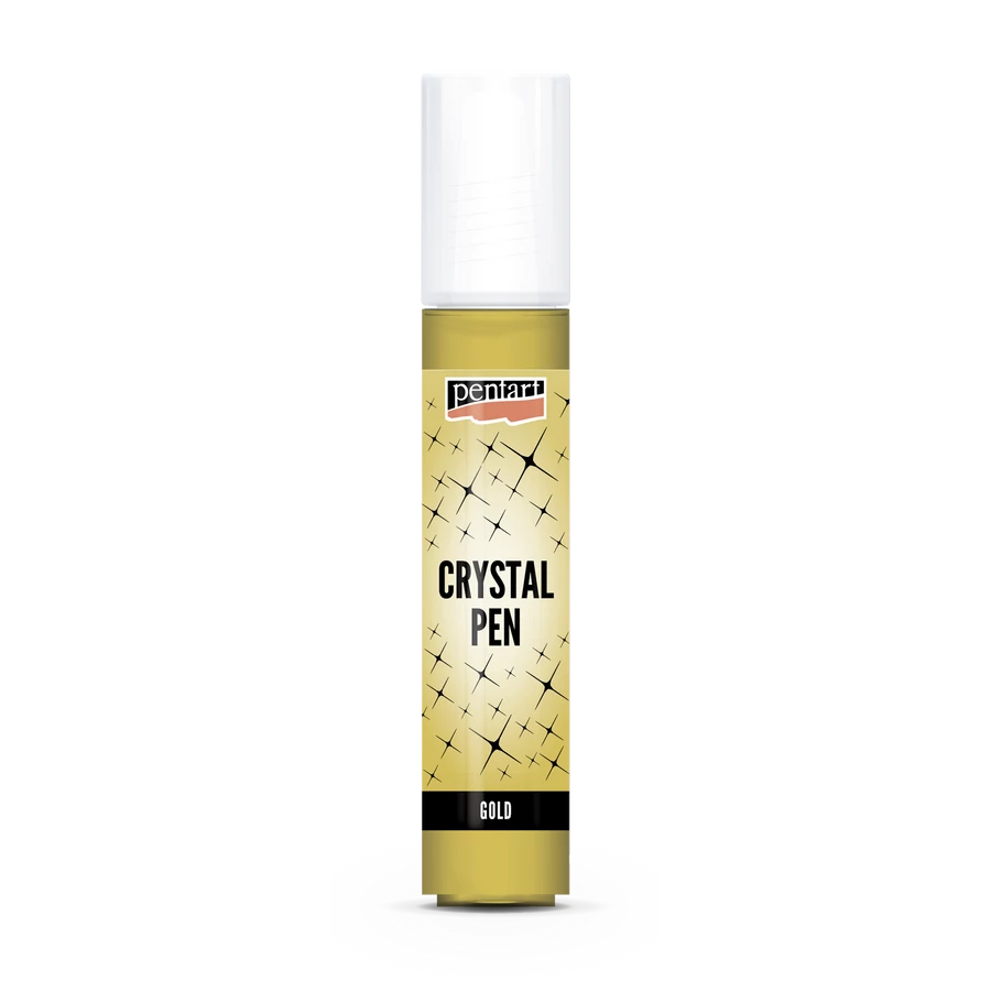 Pentart Crystal pen 30 ml - Gold - Bilde 1
