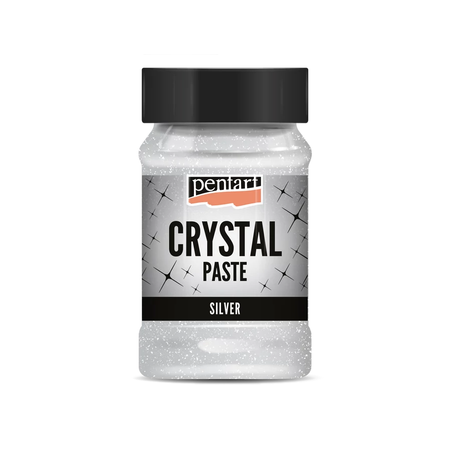 Pentart Crystal paste 100 ml - Silver - Bilde 1