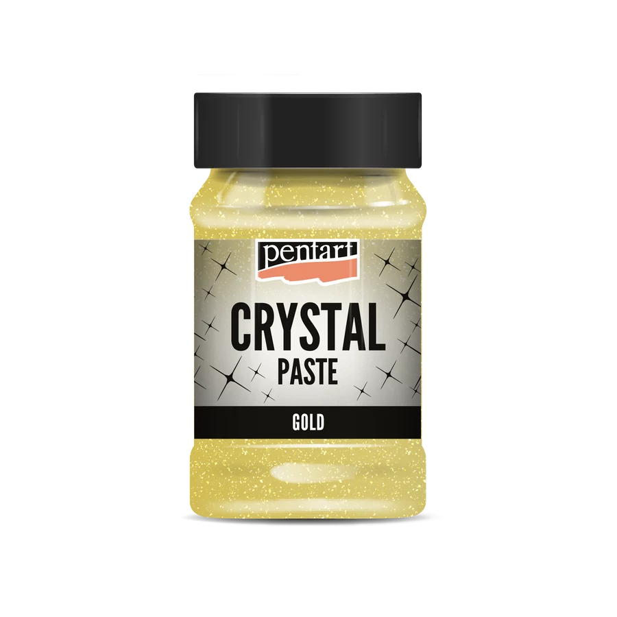 Pentart Crystal paste 100 ml - Gold - Bilde 1