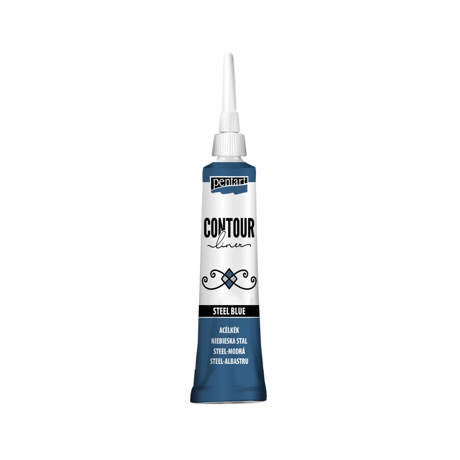 Pentart Contour liner 20 ml - Steel - Bilde 1