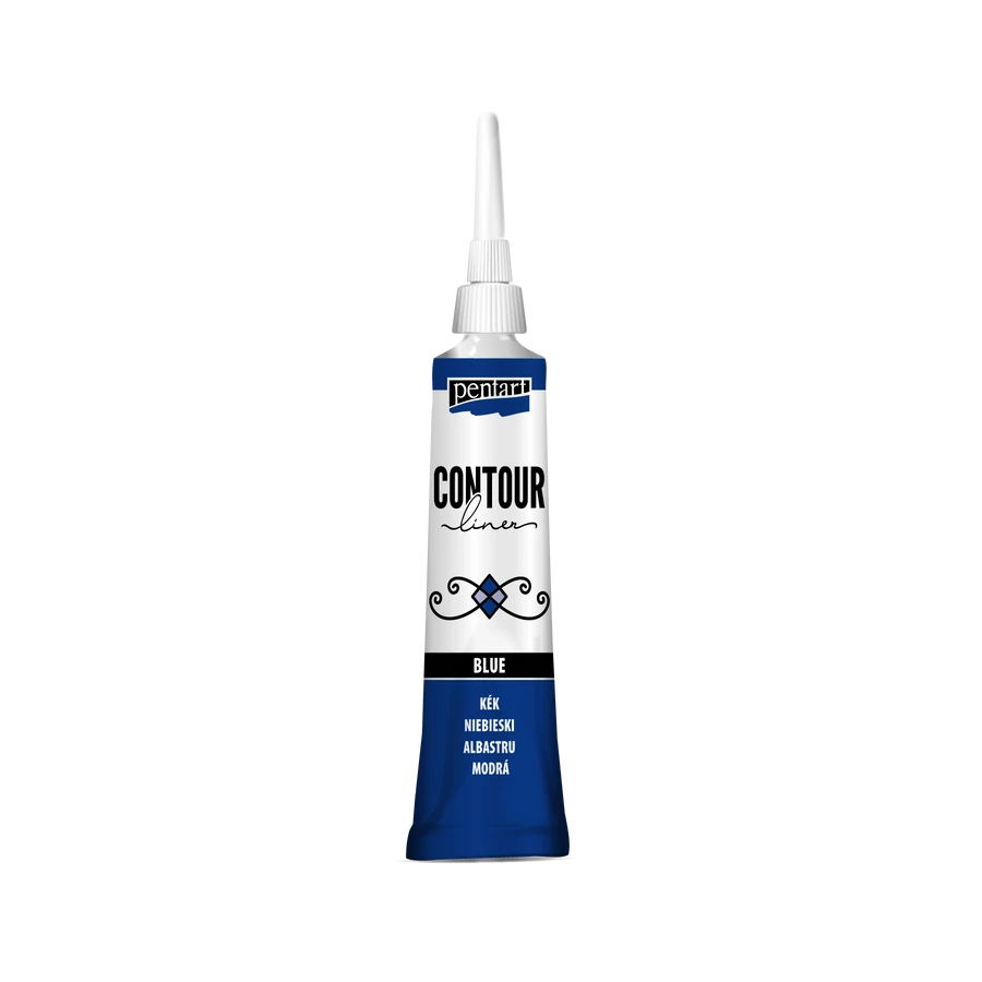 Pentart Contour liner 20 ml - Blue - Bilde 1