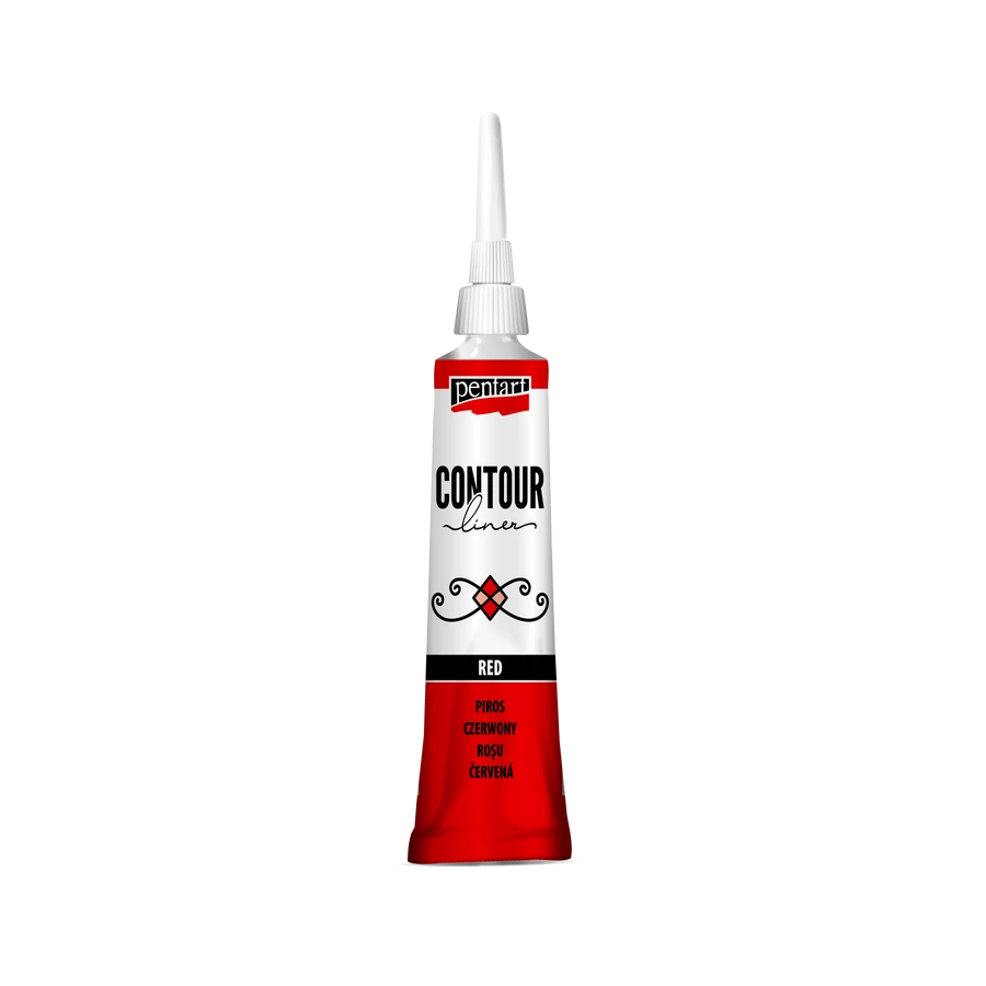 Pentart Contour liner 20 ml - Red - Bilde 1