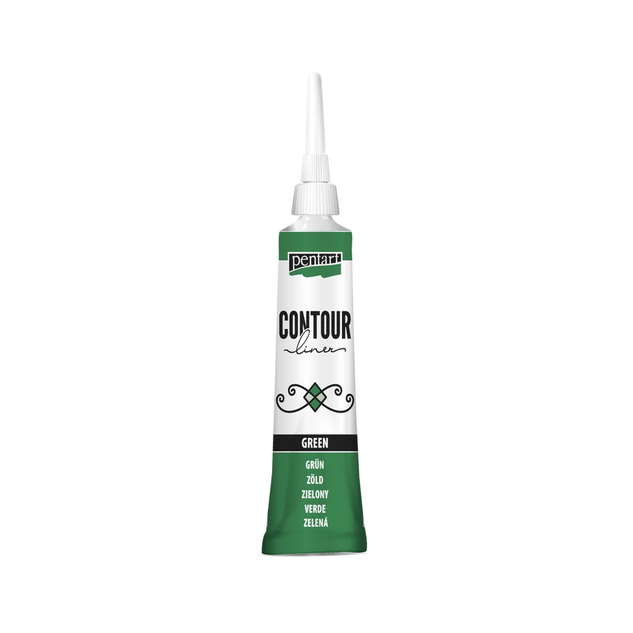 Pentart Contour liner 20 ml - Green - Bilde 1