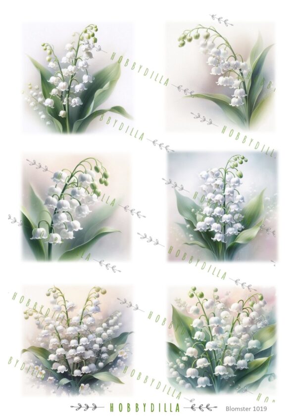 Rispapir Blomster 1019 M Liljekonvall