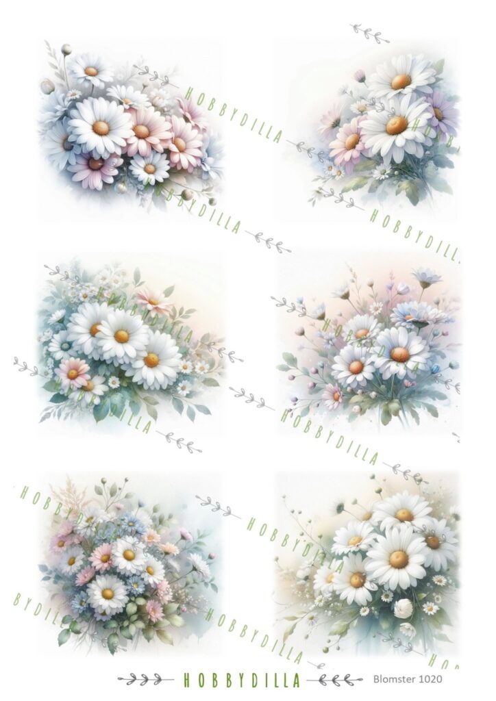 Rispapir Blomster 1020 M Prestekrager
