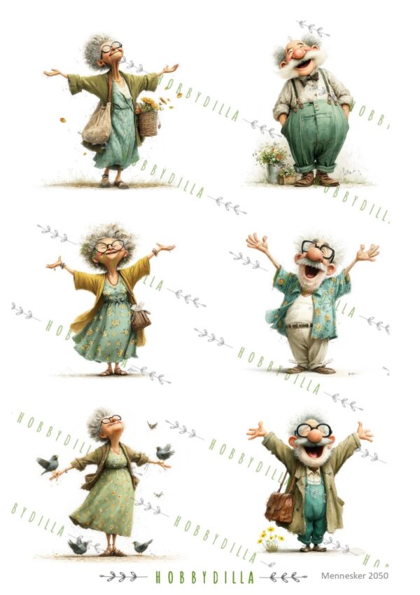 Rispapir Mennesker 2050 Gammel og Glad