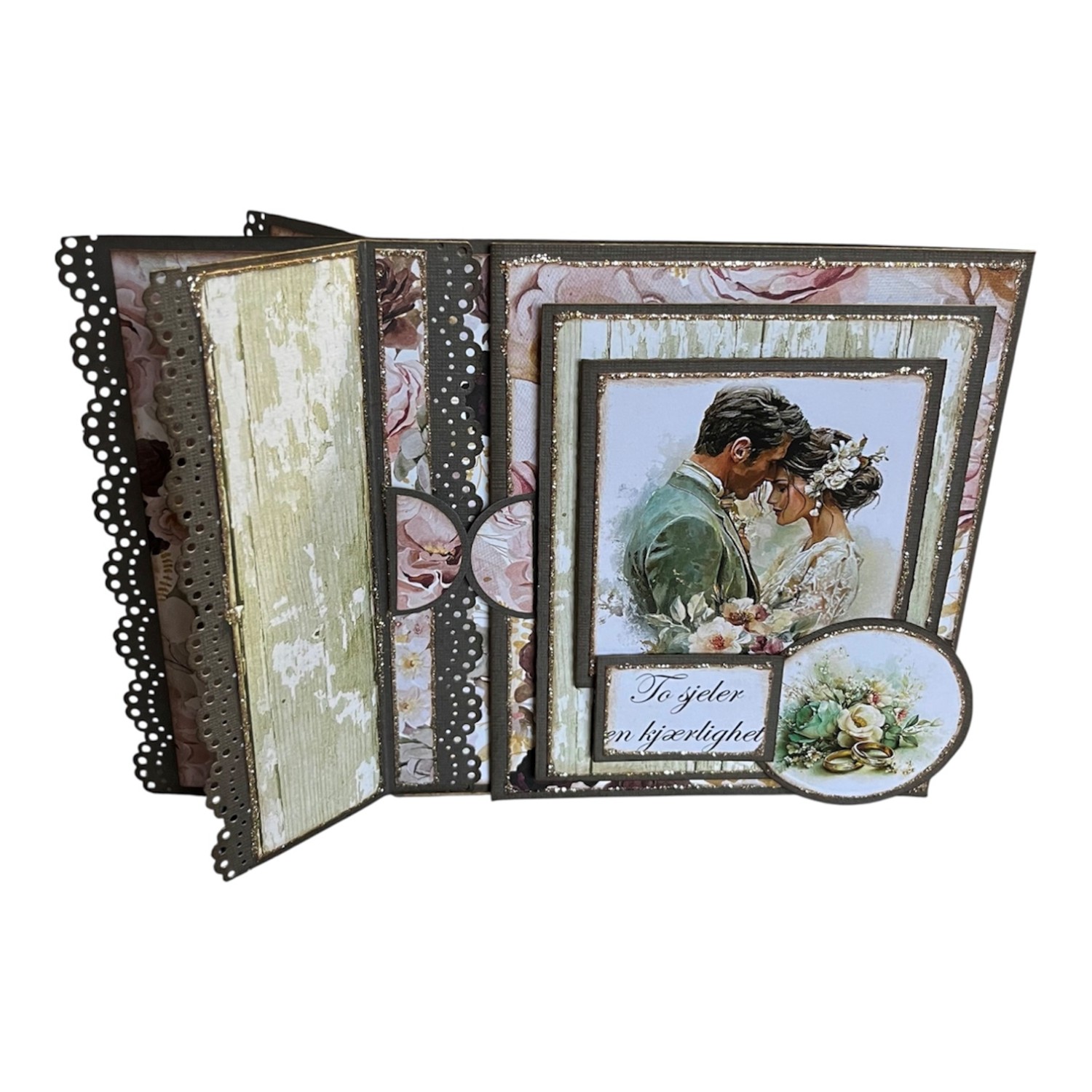 Kit 27 Brettekort med Blondeklaffer - Bryllup - Bilde 1