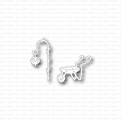 Gummiapan Dies Lyktestolpe og Trillebår