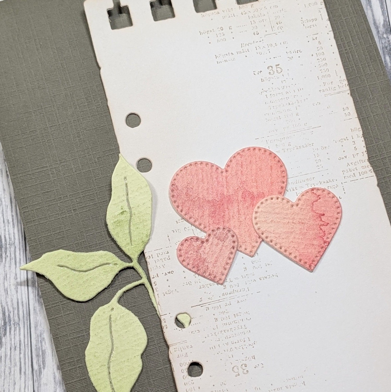 Gummiapan Dies Tre små nestinghjerter - Bilde 1