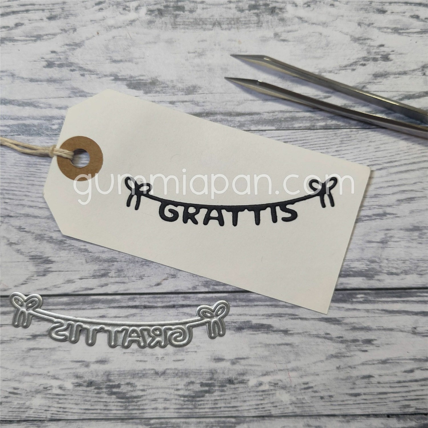 Gummiapan Dies Grattis på tråd - Bilde 1