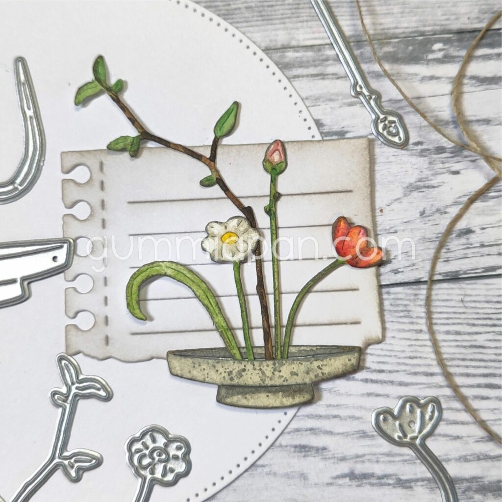 Gummiapan Dies  - Blomster På Fat