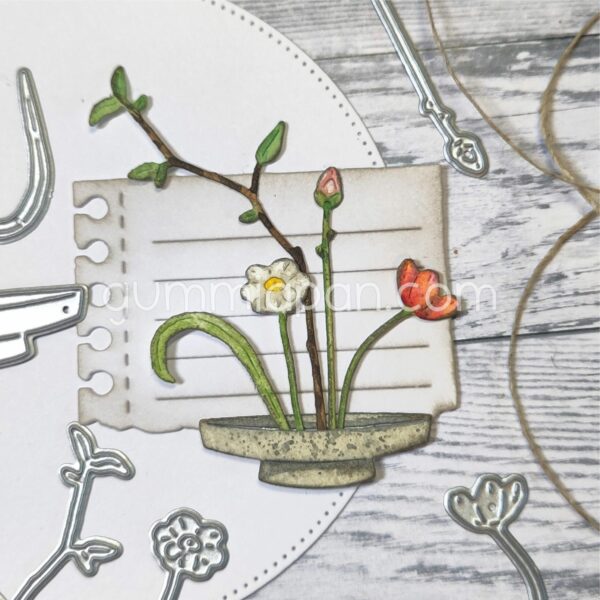 Gummiapan Dies  - Blomster På Fat