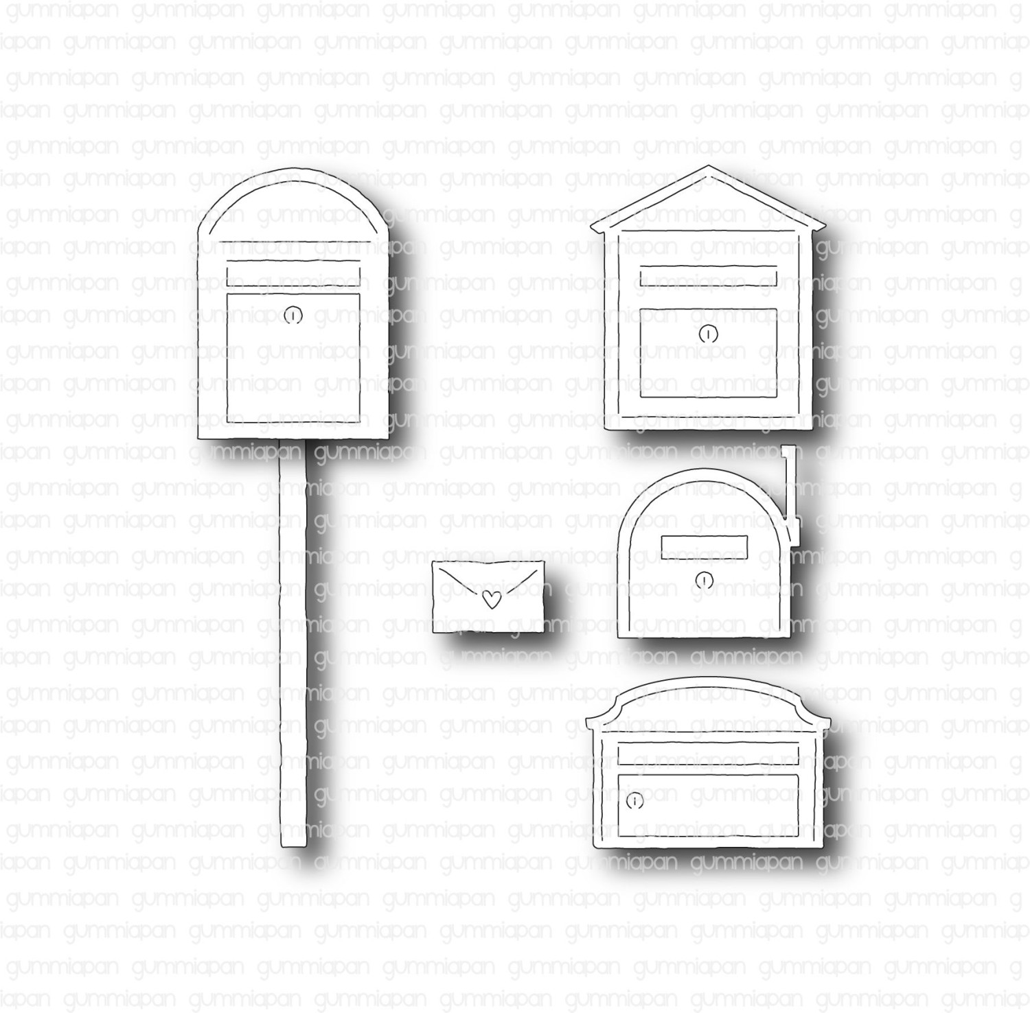 Gummiapan Dies  - Postkasser - Bilde 1