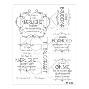 Kort & Godt Stempel - Brudepar 2809 - Bilde 2