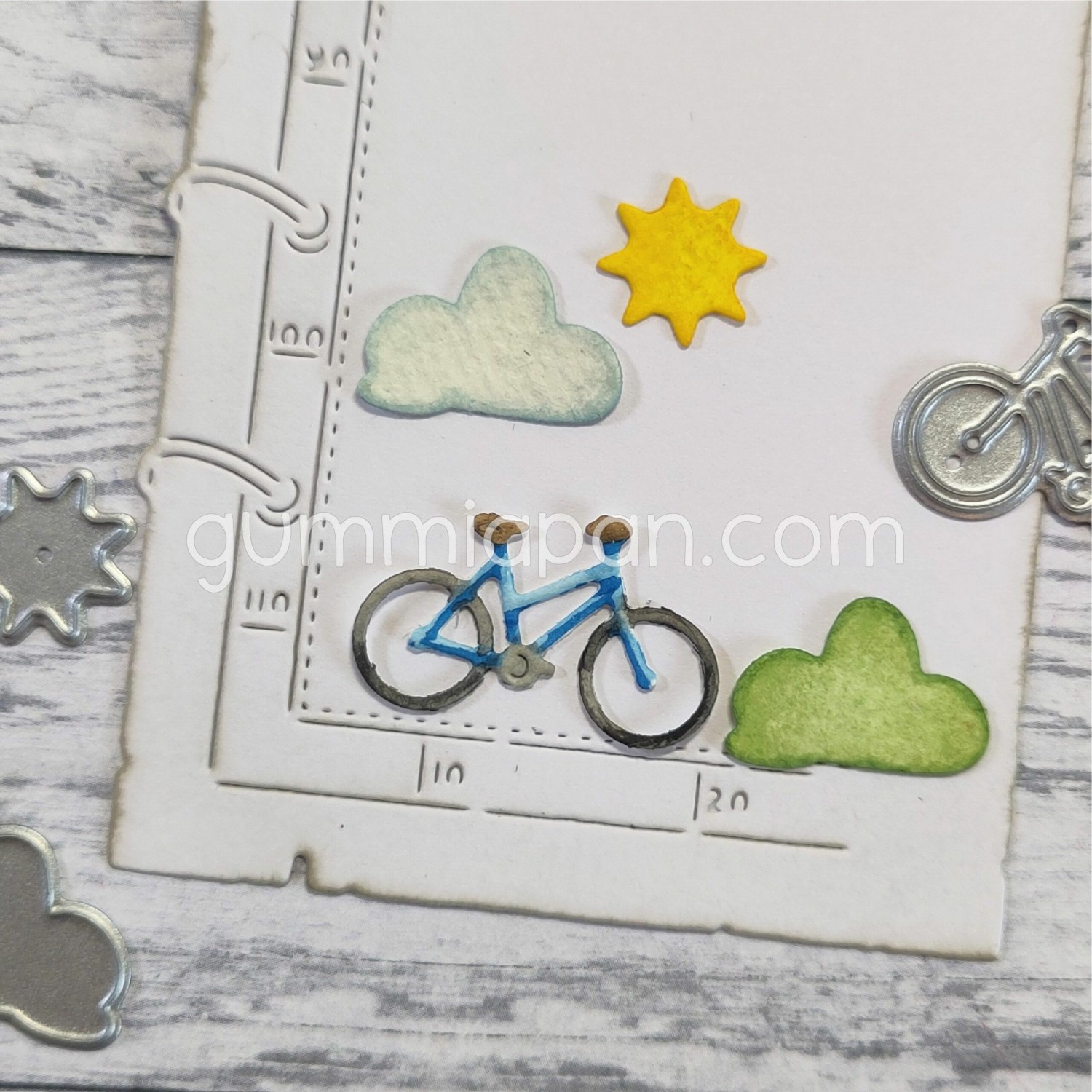 Gummiapan Dies Sykkel, Sol och Skyer - Bilde 1