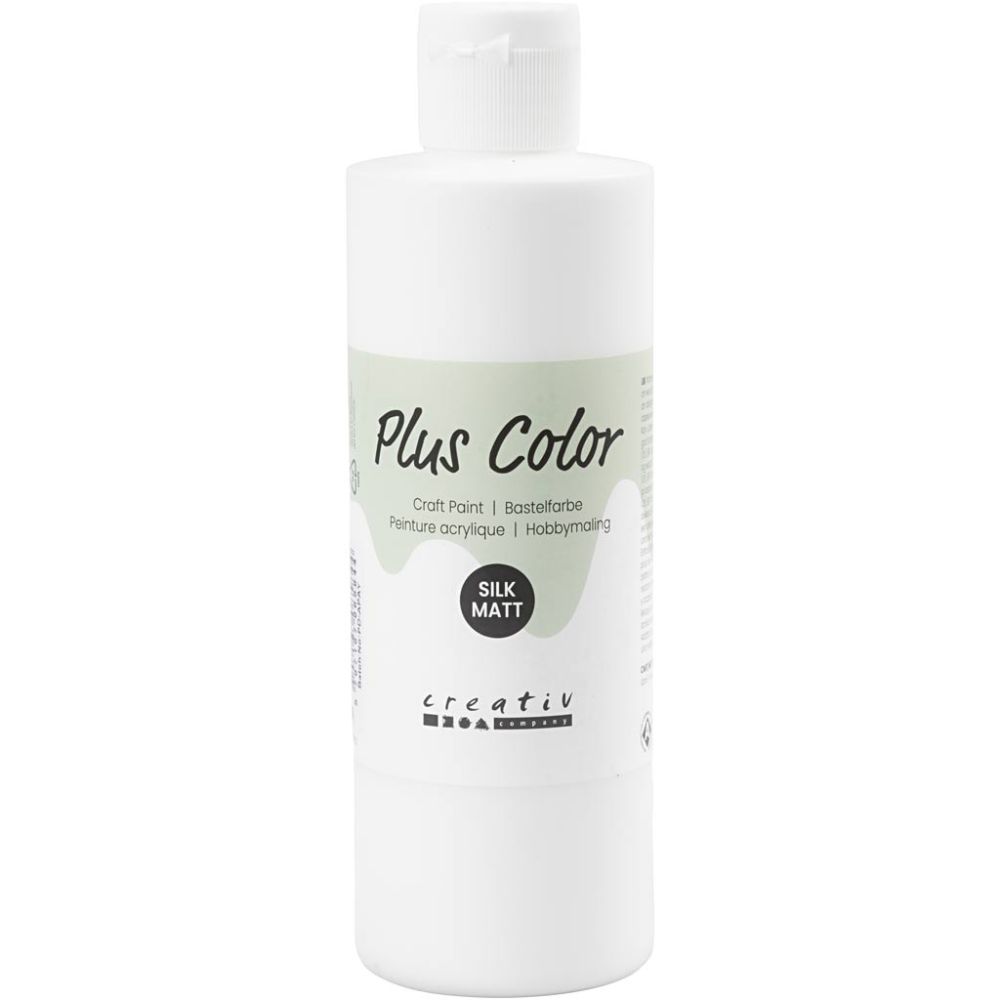Plus Color Hobbymaling 1 Fl., 250 ml, Hvit - Bilde 1