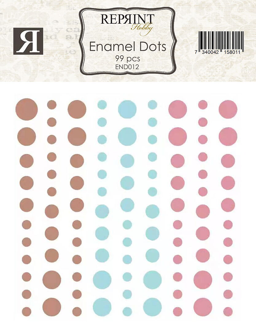 Reprint Selvklebende Enamel Dots - The Pottery Collection - Bilde 1