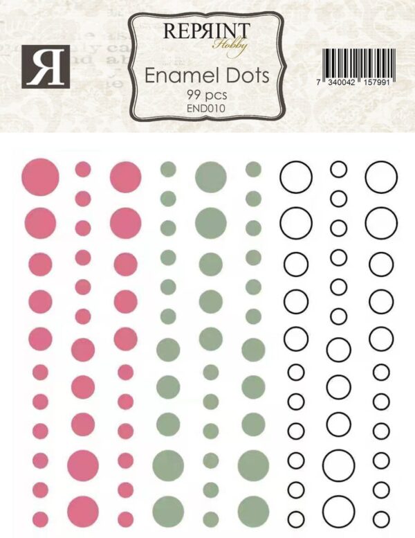 Reprint Selvklebende Enamel Dots - Summer Garden Collection