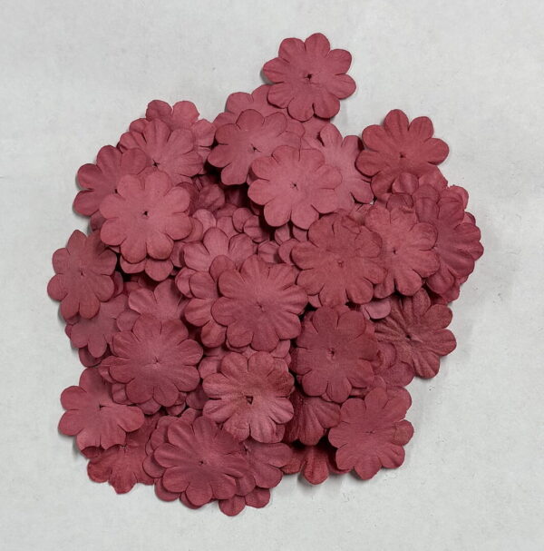 Reprint Mini Papirblomster 20 mm 100 stk Raspberry