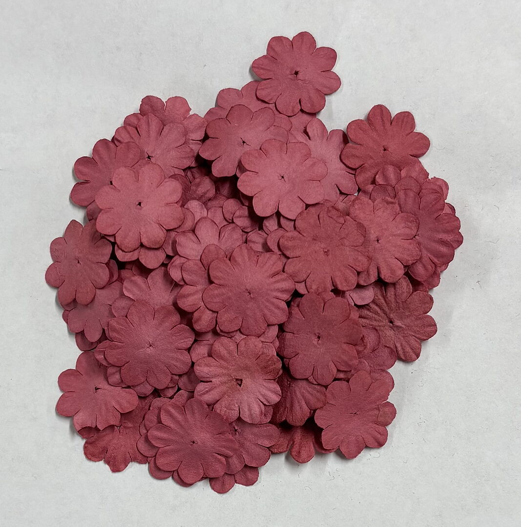 Reprint Mini Papirblomster 20 mm 100 stk Raspberry - Bilde 1